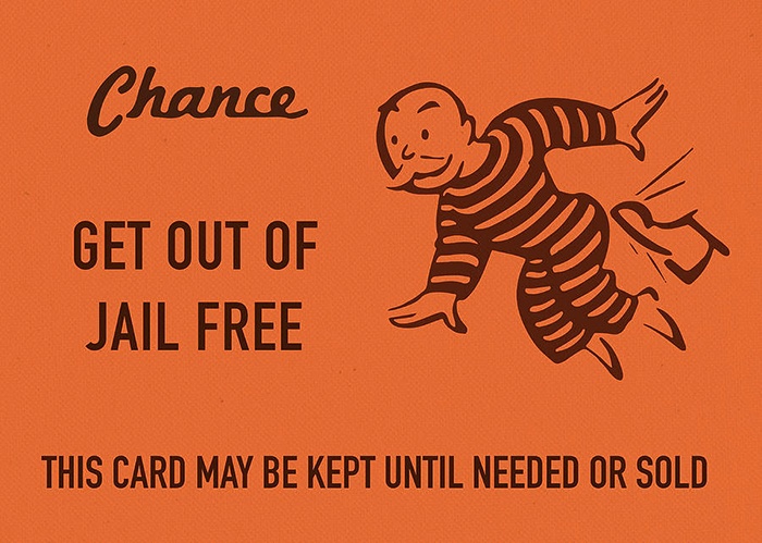 Monopoly Get Out of Jail Free Card