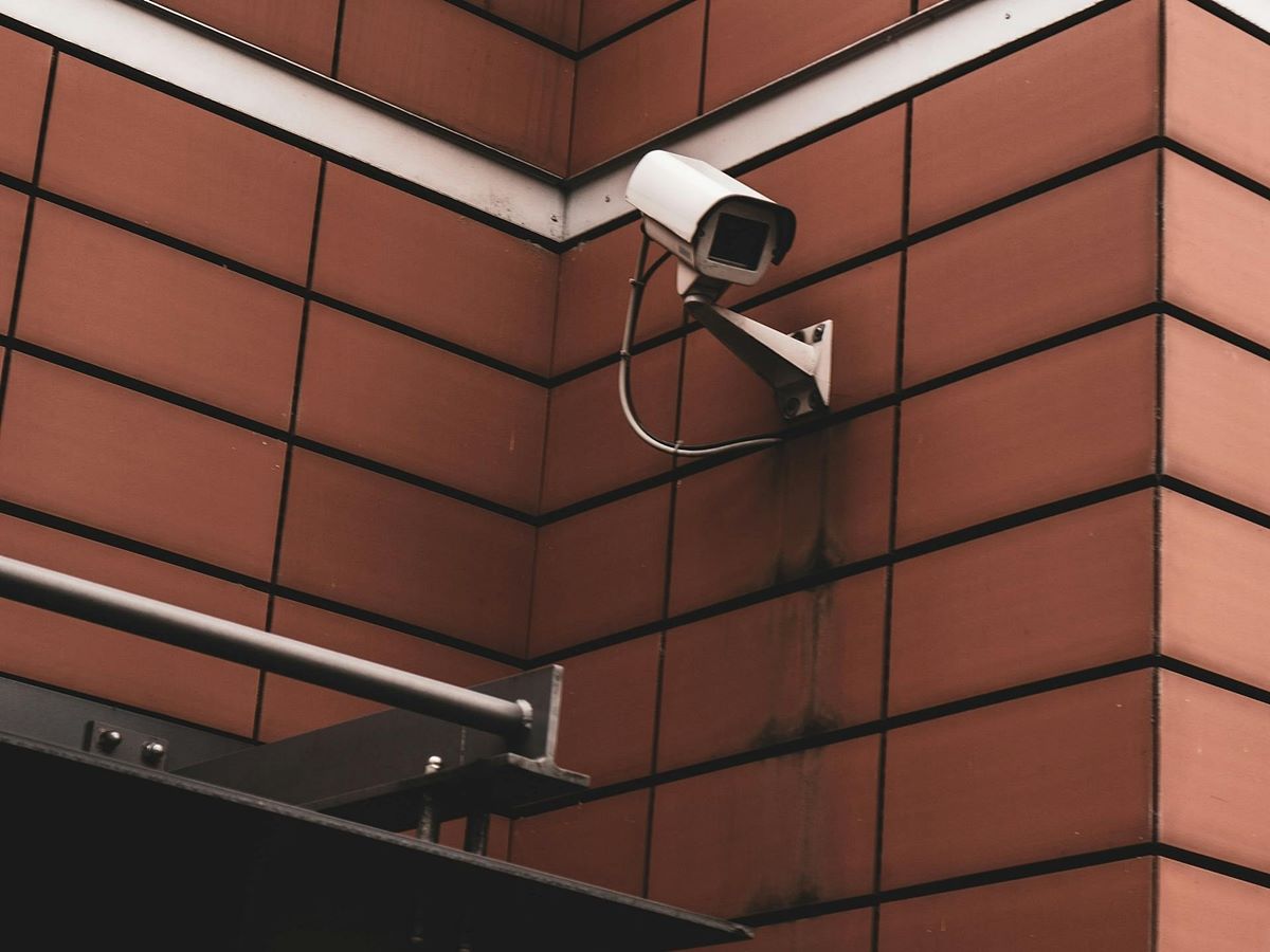 a security camera in a jail