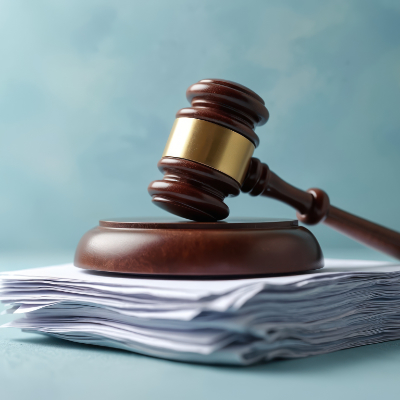 Gavel and injunction order representing injunction bond